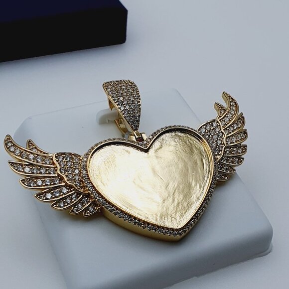 14K Gold Plated Cubic Zircon Pendant, EVBRS628 - Picture 4 of 9